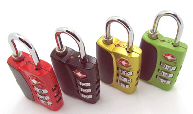 zinc alloy TSA 3-digit travel bag lock