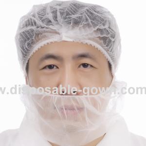 China Spatter Prevention Non Woven Disposable Beard Cover With Single Elastic on sale