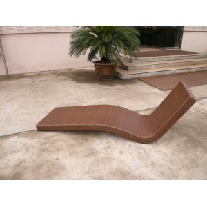 Hotel Park Strong Brown Sunlounger With Power Coated Aluminum Frame
