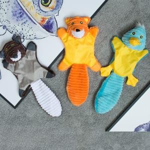 ODM Chew Cute Stuffed Squeaky Dog Toys Fox Short Plus