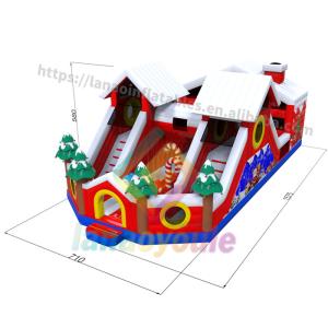Bouncer Obstacle Slide Inflatable Play Park Logo Painting