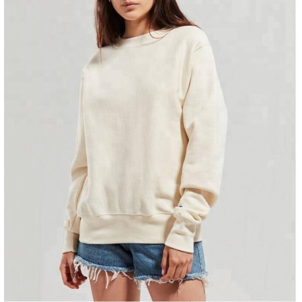 Soft Plain Crew Neck Sweatshirt Women Pullover Crew Sweatshirt
