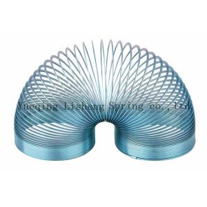 China Blue Colored Metal Springy , Metal Coil Spring Toy Eco Friendly Material on sale