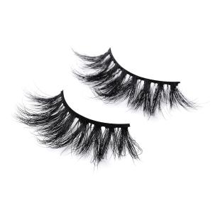 3D Fluffy Faux Mink Lashes , Natural Black 20mm Individual Lashes