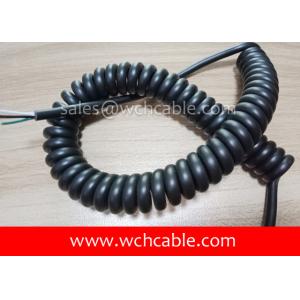 Quality UL Spiral Cable, AWM Style UL21919 24AWG 2C VW-1 125°C 600V, TPE / TPE for sale