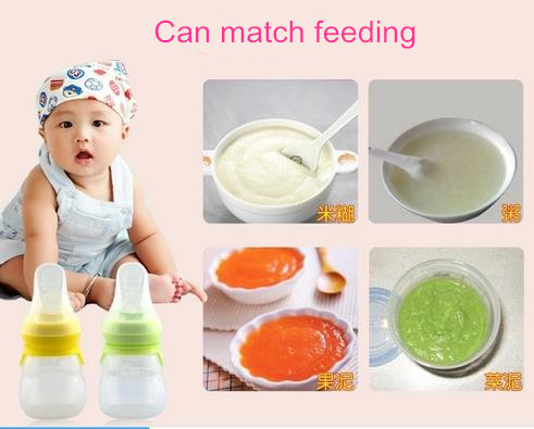 Design latest silicone baby feeding bottle with spoons, Baby silicone feeding bottle/baby feeding bottle with spoon