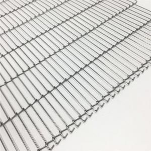 China Stainless Steel Pizza Oven Ladder Chain link Conveyor Flat Wire Mesh Flex Belt for chocolate enrobe,304 316 on sale