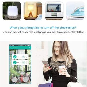 Tuya Wifi Control Wifi Smart Power Socket Electrical Plug EU 15A With 2 AC