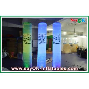 190T Nylon Cloth Inflatable Pillar Durable 2m With Led Lighting