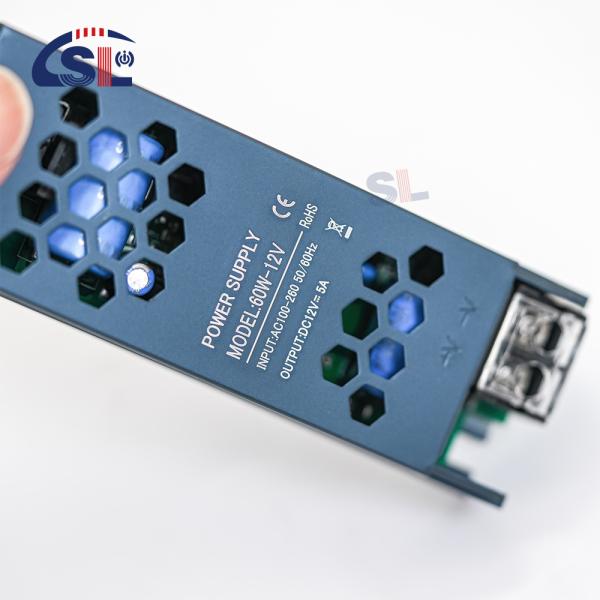 Indoor Slim and Ultra Thin SMPS Power Supply 5A Output Current 100-240V AC to DC 5V 12V 24V