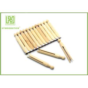 House Decorative Notched Craft Sticks , 110mm Wooden Fan Sticks Taste - Free
