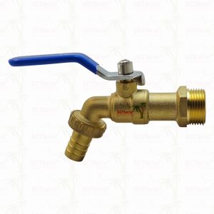 Gold Plated Heavy Duty Classic Blue Iron Handle Bibcocks Water Spout Faucet