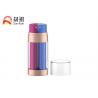Dual oval airless bottle petg double squeeze cosmetic packaging for sale