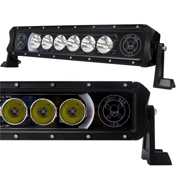 Factory 6000K 60W 16.5 Inch offroad 4x4 accessories atv led bar with skull