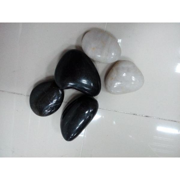 Decorative Black River Stones or Pebbles, White River stones,White&Black Cobble Stone,Pebble,Polished Pebble