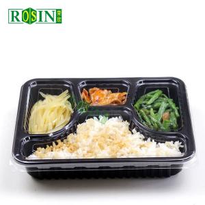 Disposable Plastic Takeaway Containers Customized With 4 Compartments