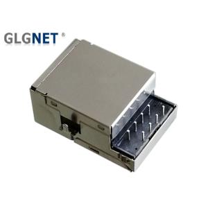 1000Base T Magnetic LAN 2 Piece Rj45 Connector Up 1x1 Single Port