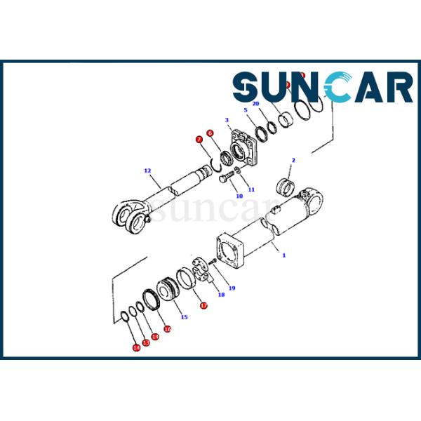 707-99-64120 Hydraulic Seal Repair Kit Lift Cylinder Sealing Kit For Wheel Loaders WA350 WA380