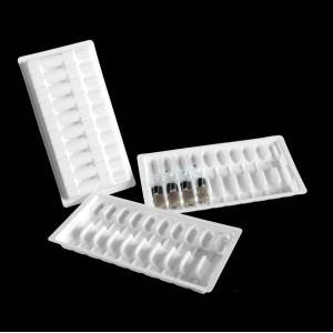 China 10ml Drug Bottle APET White Plastic Blister Packaging Vial Holder Tray on sale