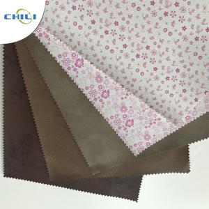 China Embossed  PU Leather Fabric Advanced Technology Thick  Polyestermaterial on sale