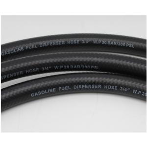 3 / 4" Black Fuel Pump Dispensing flexible rubber hose , 30 Bar Fuel Dispenser