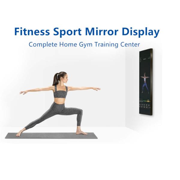 65" Interactive Fitness Touch Screen Workout Mirror LCD Display With Virtual Trainer