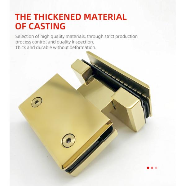 Acrylic Tray 180 Degree Gold Shower Hinge for Double Side Glass to Glass Benefit