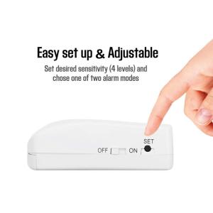 ABS Wireless Vibration Security Alarm 90*56*27mm RoHs Approved