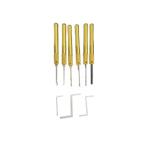 Stainless Steel Broken Key Remover 6pcs Professional Lock Pick Set