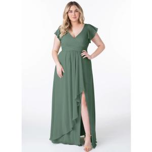 Hot Sale Factory Custom-made Chiffon Long Evening Dress A-Line Princess V-Neck