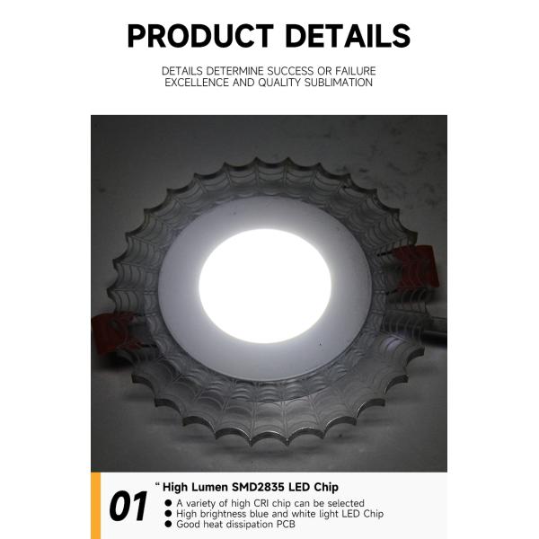 High Brightness Flower Concealed Led Panel Light No Glare 60lm/w CRI80