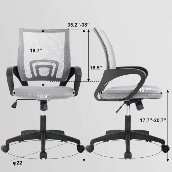 Customize Your Workspace with ALINUNU Grey Mesh Computer Chair ODM and OEM Options