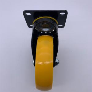 3 Inch Polyurethane Swivel Plate Industrial Casters Wheels With Lock
