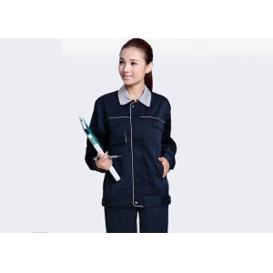 Eco - Friendly Industrial Work Uniforms Cuff Snap Design With Pocket On Sleeve
