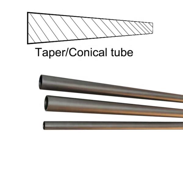 Plain UD Carbon Fiber Pro Taper Snooker Cue Golf Shaft Tube for Low Deflection Cues