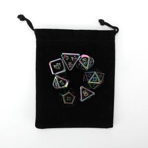 Unique design metal polygonal dice kit suite dice
