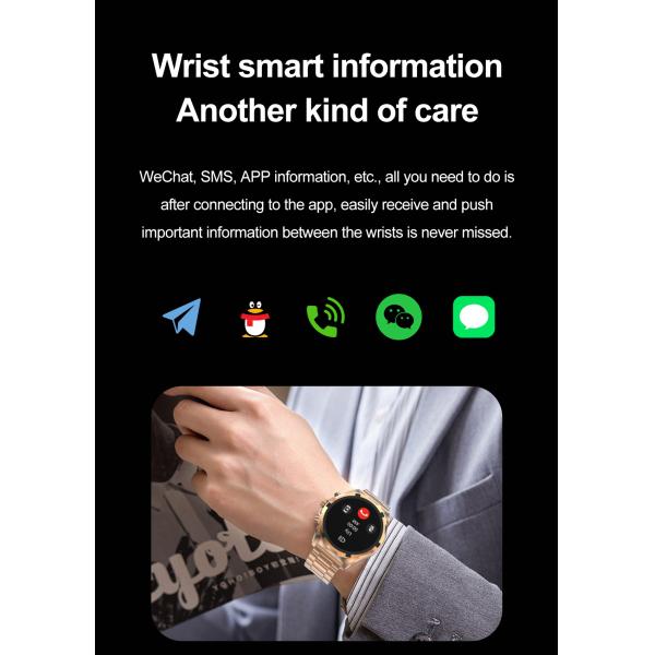 Round Shape, 1.43-inch Large Screen, Smart Watch, Bluetooth 5.0, Calls, Voice Assistant, Business Watch