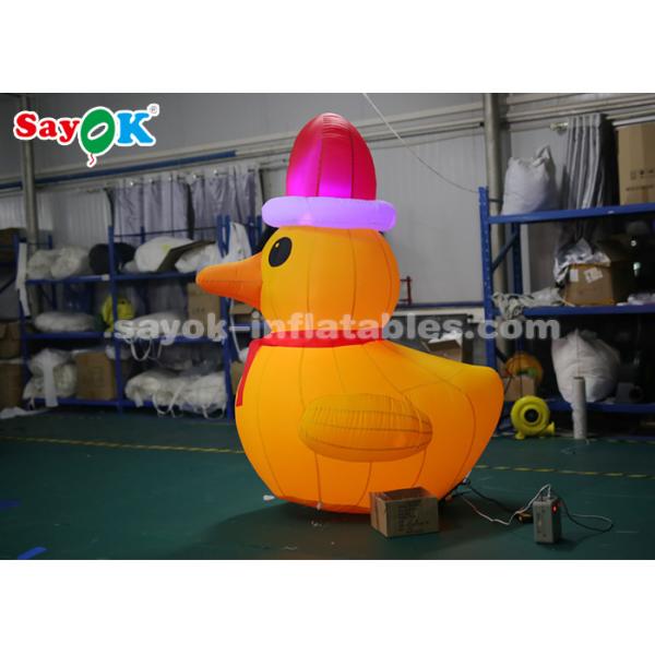 Yellow 2m Inflatable Duck Model With Air Blower For Yard Christmas Decorations