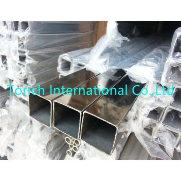 304 Rectangular Stainless Steel Tubing For Structure Purpose 0.3 - 4.5 Mm WT