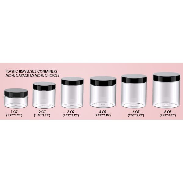 plastic jars with lids