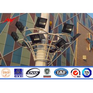 octagonal steel galvanization high mast light pole with platform 20 - 50 metres