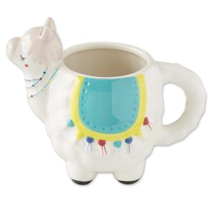 China 14 OZ Food Safe 3D Ceramic Llama Mug Hand Painted on sale