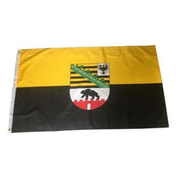 CMYK Printing Polyester Saxony Anhalt Flag Fade Resistant
