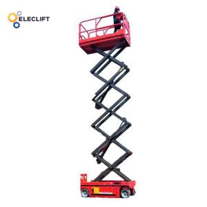 Quality 500kg Self Propelled Scissor Lift With 14m Maximum Height 300-500Kg Load Weight 0.8kw Motor Power for sale