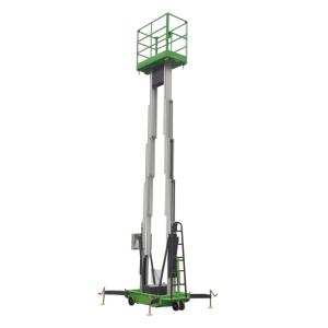 200Kg Loading Capacity Aluminum Double Mast Mobile Aerial Work Platform 10m