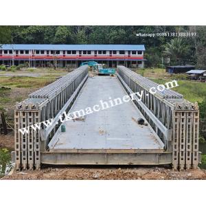 60m Long Span Galvanized Steel Bridge for Heavy Load 4.2m Extra Wide Footway and