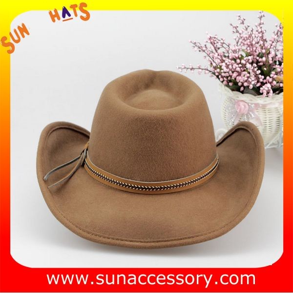 Fashion hot sale Western cowboy or cowgirl hats for mens and womens,100% Australia wool felt camcelhats