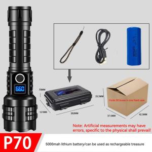 Digital Display Aluminum Alloy LED Flash light Outdoor Long Range Zoom IP65