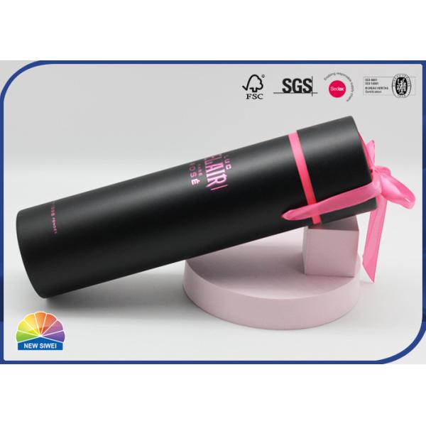 Buy Wine Bottle Paper Packaging Tube Matte Lamination With Ribbon Handles at wholesale prices