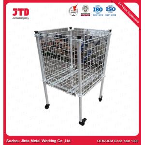 China Mini Square Shape Wire Display Shelving With Wheels Height 900mm on sale